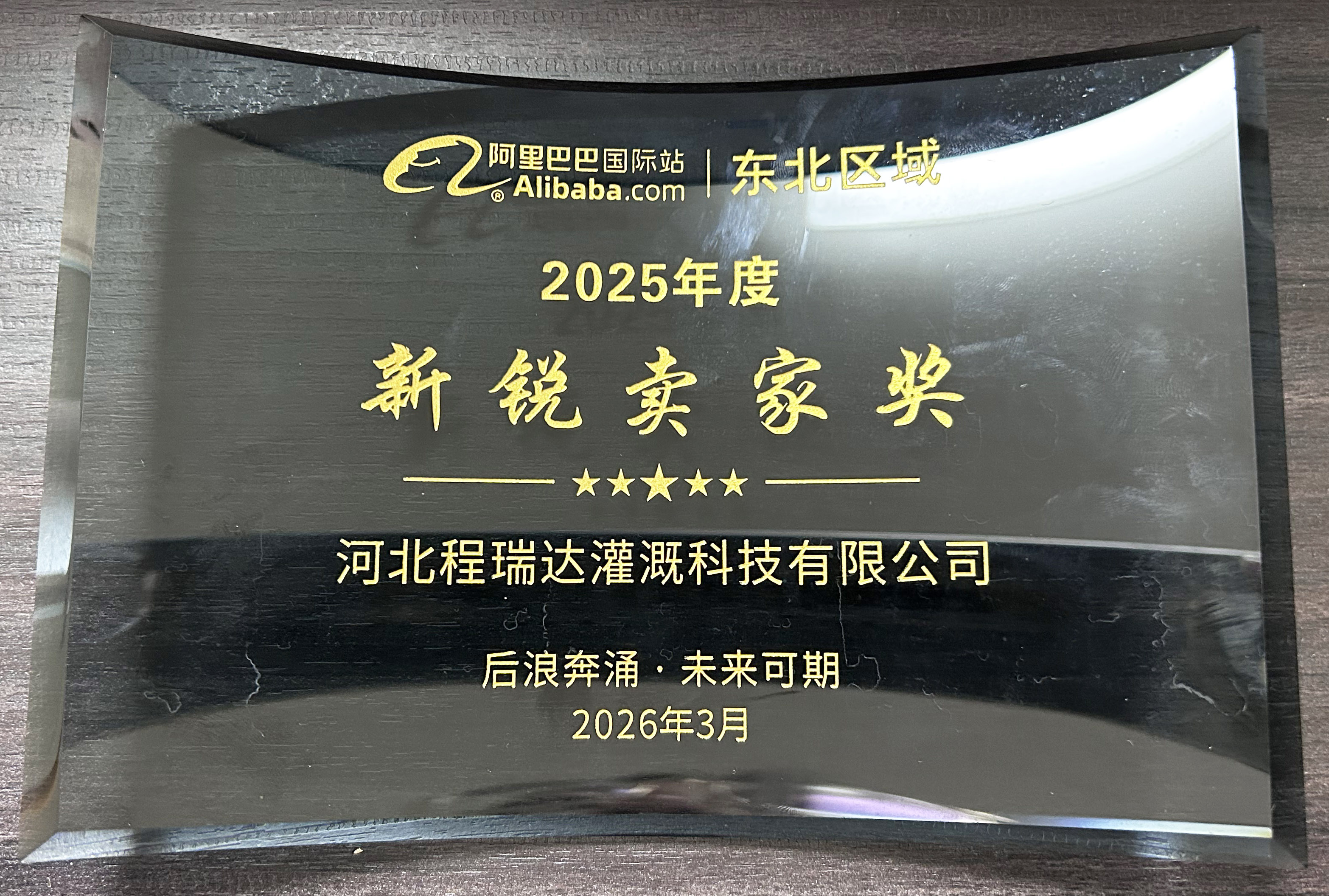 庆阳程瑞达灌溉 | 荣获阿里国际站新锐卖家奖